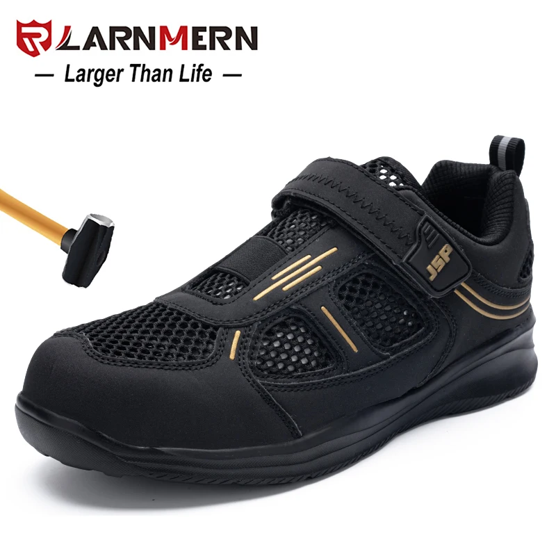LARNMERN Men's Safety Shoes Work Shoe Steel Toe Comfortable Lightweight Breathable Construction Protective Footwear For Men
