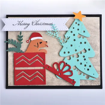 

YaMinSanNiO Christmas Tree Dies Dog Metal Cutting Dies New 2020 for Card Making Scrapbooking Embossing Cuts Stencil Craft Dies
