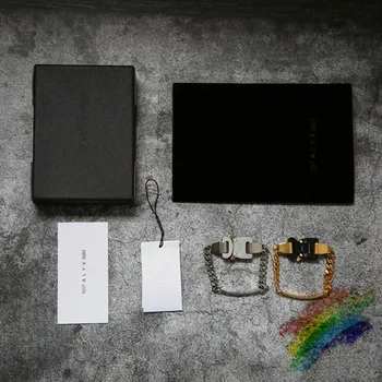 

ALYX Buckle bracelet Men Women 1:1 High-Quality 1017 ALYX 9SM BRACELETS Logo Openwork letters stainless steel