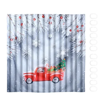 

1 Pc Partition Curtain Creative Shower Curtain for Bathroom with Hooks
