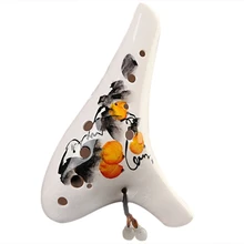 12 отверстий ocarina времени Ac керамическая флейта духовой ОРФ инструмент натуральный звук желтый персик