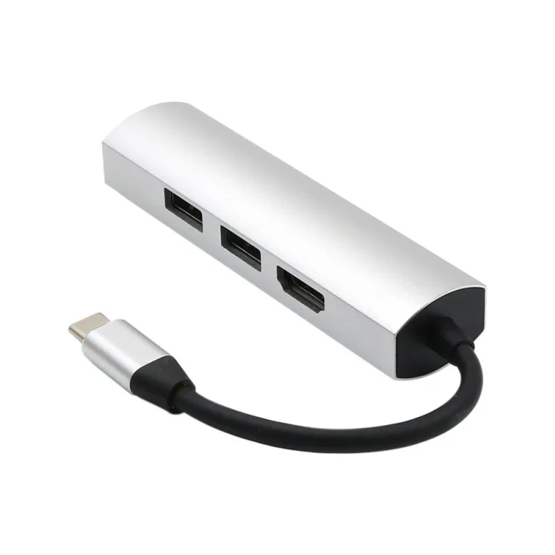 Концентратор Тип с разъемами типа C и HDMI USB 3,0 4K металлический адаптер конвертер кабель мобильного телефона Кот слот для карт памяти