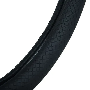 

15'' Steering Wheel Cover PU Leather 38cm Fit AllSeasons Durable Black