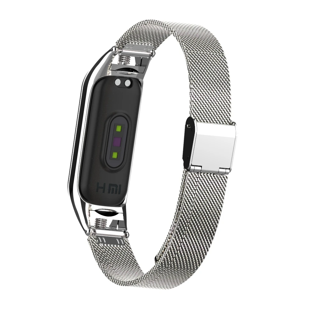Металлический ремешок OLLIVAN из нержавеющей стали для Xiaomi mi Band 4, ремешок на запястье для Xiaomi mi band 4 3, браслет для mi Band 4 mi 4 Pulseira
