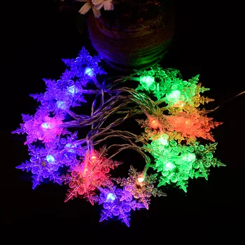 

20 LED Hexagonal Snowflake Cell Box Holiday String Light Christmas Light LED Festival Decorative Lamp