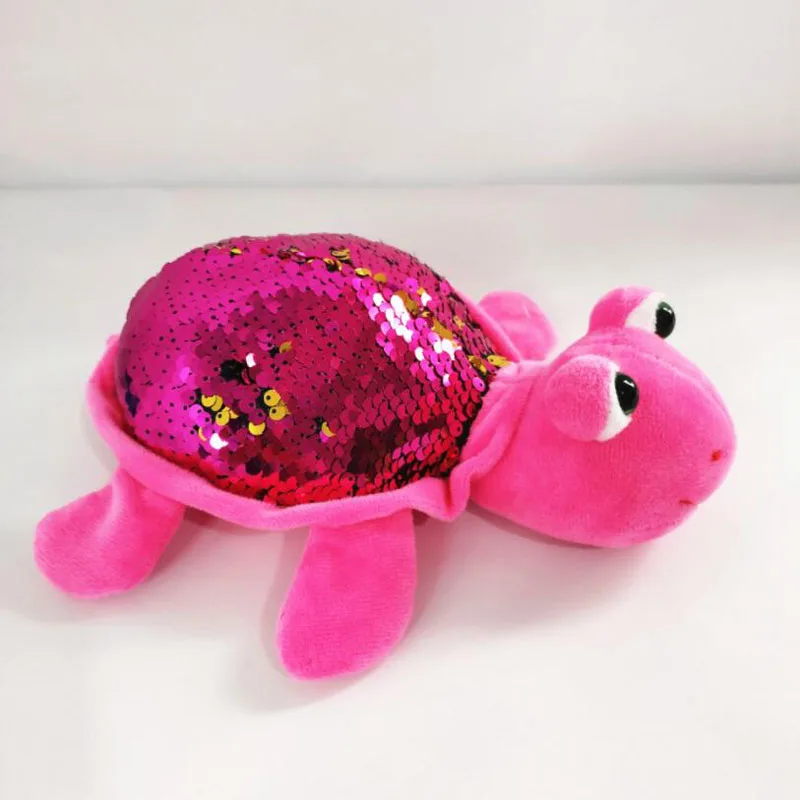 

Sequin Animal Turtle Plush Doll Sequin Turtle Doll Plush Toy Send Girl Holiday Gift Christmas 20 Cm