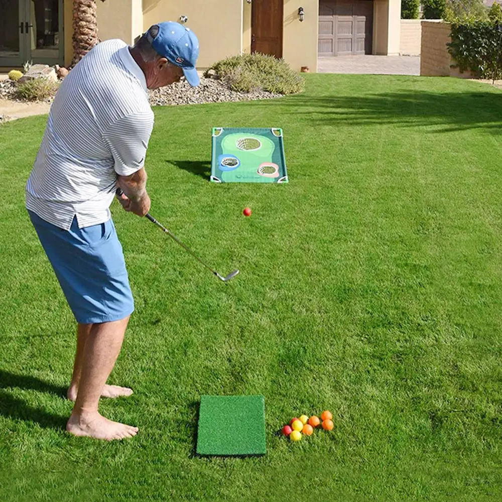 

Hitting Green Golf Chipping Net Golf Practice Net Nylon Folding Home Golf Training Net Portable Travel Sports Lawn Tool