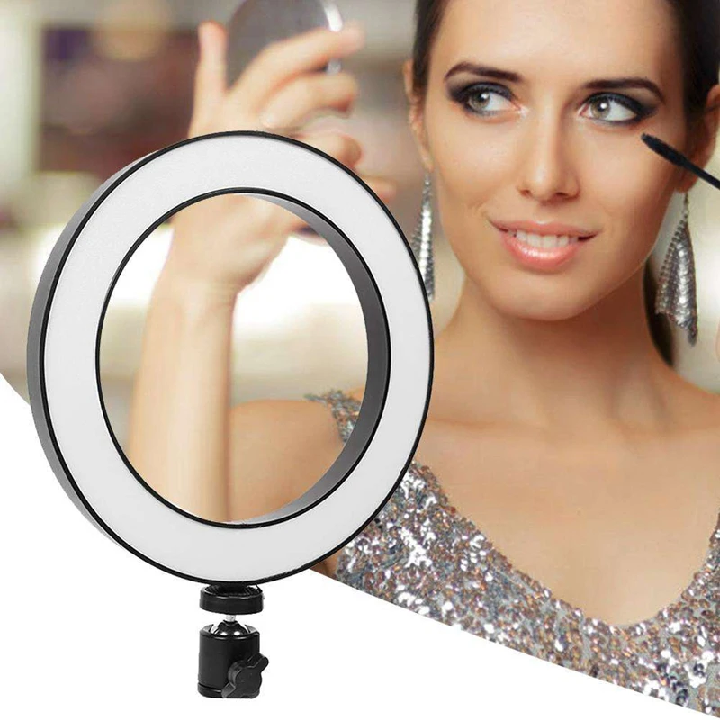 8 Inch Selfie Ring Light Dimmable with 3 Light Modes& 11 Brightness Level 360 degree Rotate USB Circle LED Soft O Rings Fill Li
