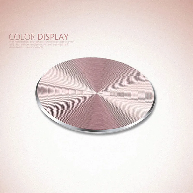 CD-Rose Круговой Универсальный магнитный автомобильный держатель для телефона металлическая пластина наклейка, ультра тонкий железный лист штукатурка для сильного магнита стенд пленка - Цвет: CD-Rose