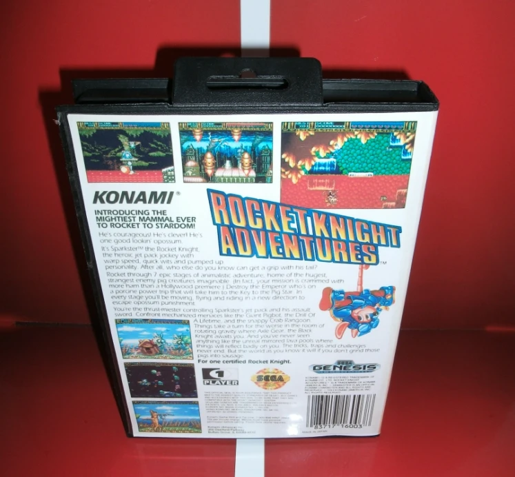 Чехол Rocket Knight adventures US с коробкой и руководством для игровой консоли sega Megadrive Genesis 16 bit MD card