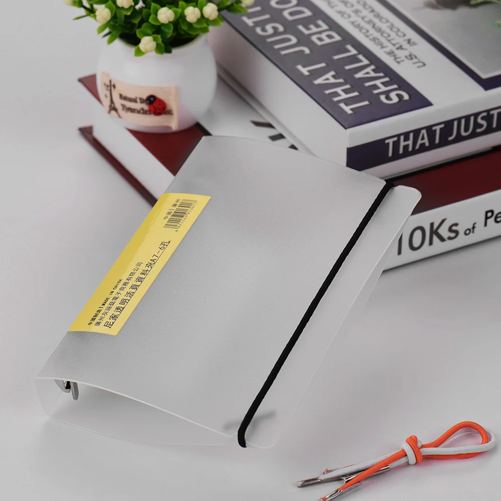 Чехол книжка из полипропилена полупрозрачная папка защитные кольца клипсы с