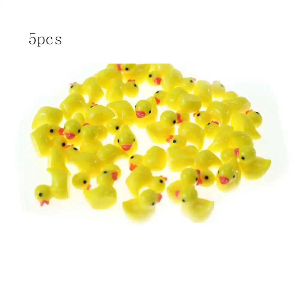 5/10 pçs/set mini ornamento de frango linda resina fada miniatura cena do jardim casa/jardim festa de páscoa artesanato decoração