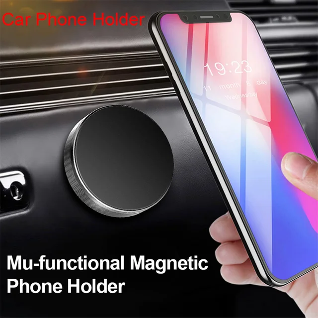 Round Magnetic Phone Holder in Car Stand Magnet Cellphone Bracket Car Magnetic Holder for Phone for Samsung iPhone 12 Pro Max 2