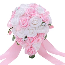 Цветок искусственный цветок свадебные букеты кристалл невесты свадебные букеты в форме капли воды букеты Свадебная вечеринка