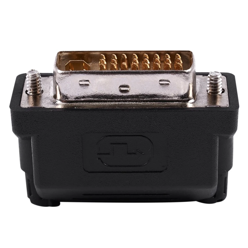 DVI-I 24+ 5 Pin штекер на VGA 15 Pin Женский 90 градусов конвертер адаптер Черный
