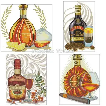 

Wine series patterns Counted Cross Stitch 11CT 14CT 18CT DIY Chinese Cross Stitch Kit Embroidery Needlework Sets