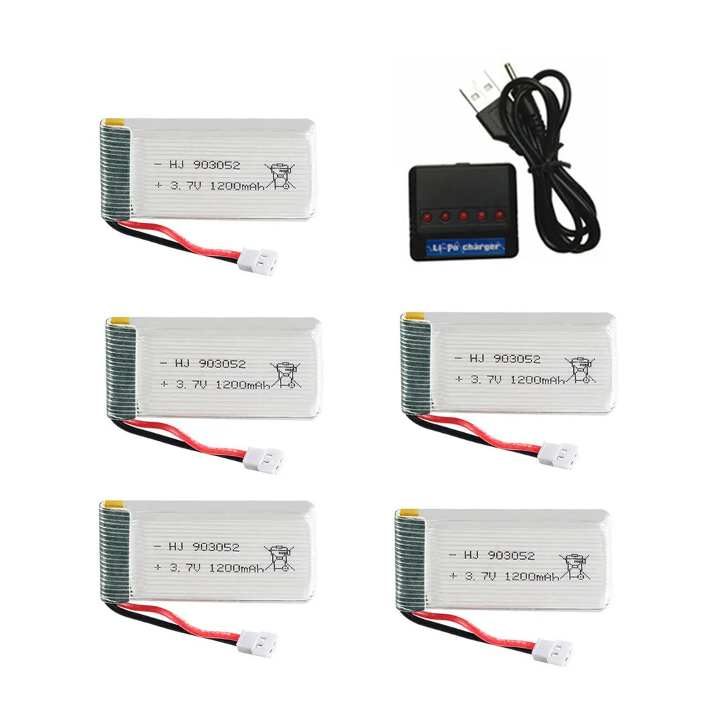 3,7 V 1200mah литий-полимерный Батарея+ Зарядное устройство для X5 X5C X5SW X5SC X5S X5SC-1 HQ898B H11D H11C M18 H5P T64 T04 T05 F28 F29 T56 T57 drone