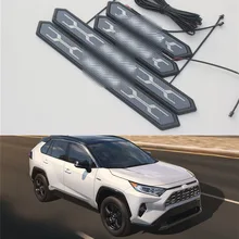 Для Toyota RAV4 RAV-4 XA50 Нержавеющая сталь порога Накладка на порог двери Задняя кромка платформы кузова крышка