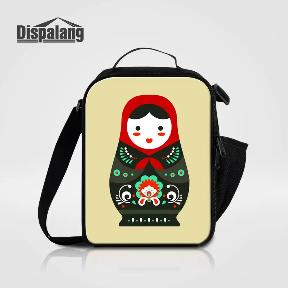 Lunch Bag09 Русский Matryoshka, кукольный ланч-мешок для женщин, маленький брезентовый обеденный мешок для еды, на заказ, мультяшная сумка-холодильник для студенток, сумки для пикника - Цвет: Lunch Bag09