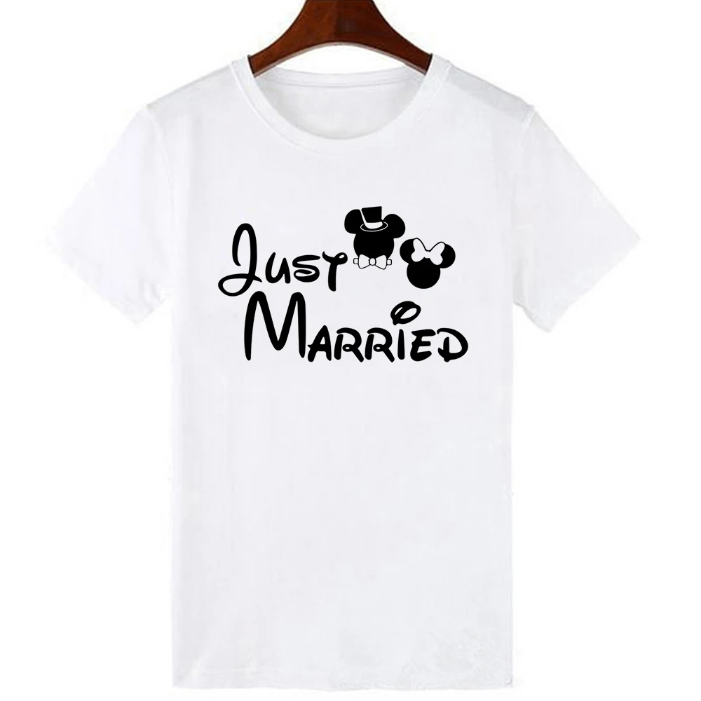 JUST MARRIED Letter Mickey Minnie Print 