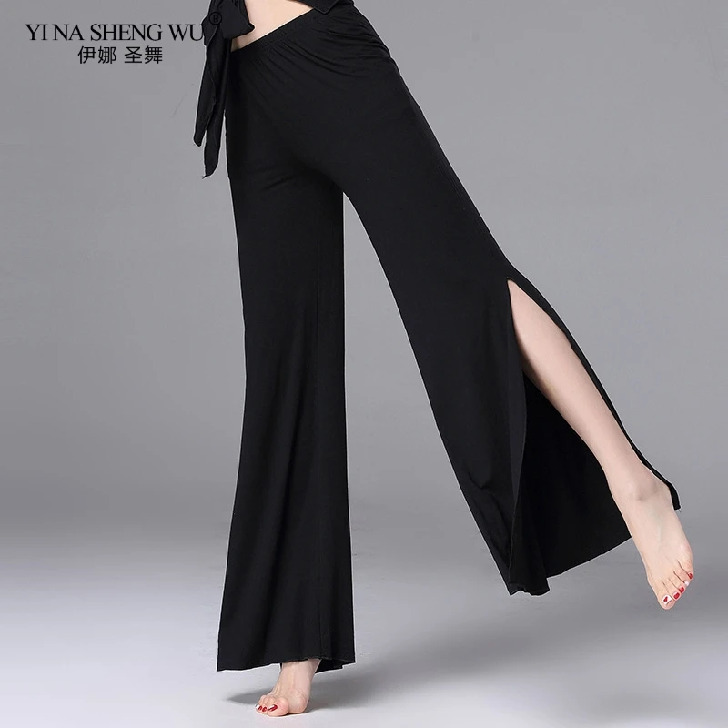 New Woman Belly Dance Practice Long Pants Modal Split Elastic