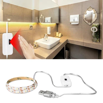 

5V Motion Sensor USB LED Light Hand Scan Switch Control Wall Lamp for Kitchen Closet Cabinet Backlighting Hand Sweep Diode Tape