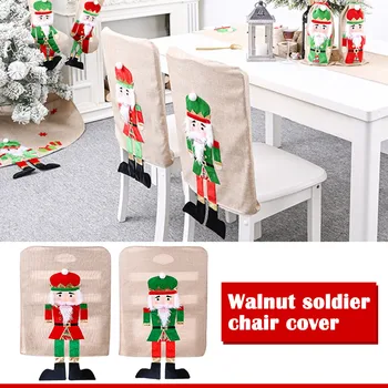 

Christmas Decorations Walnut Bing Chair Set Home Dress Up Christmas Dining Seat Cover Removable Slipcovers Restaurant Banquet