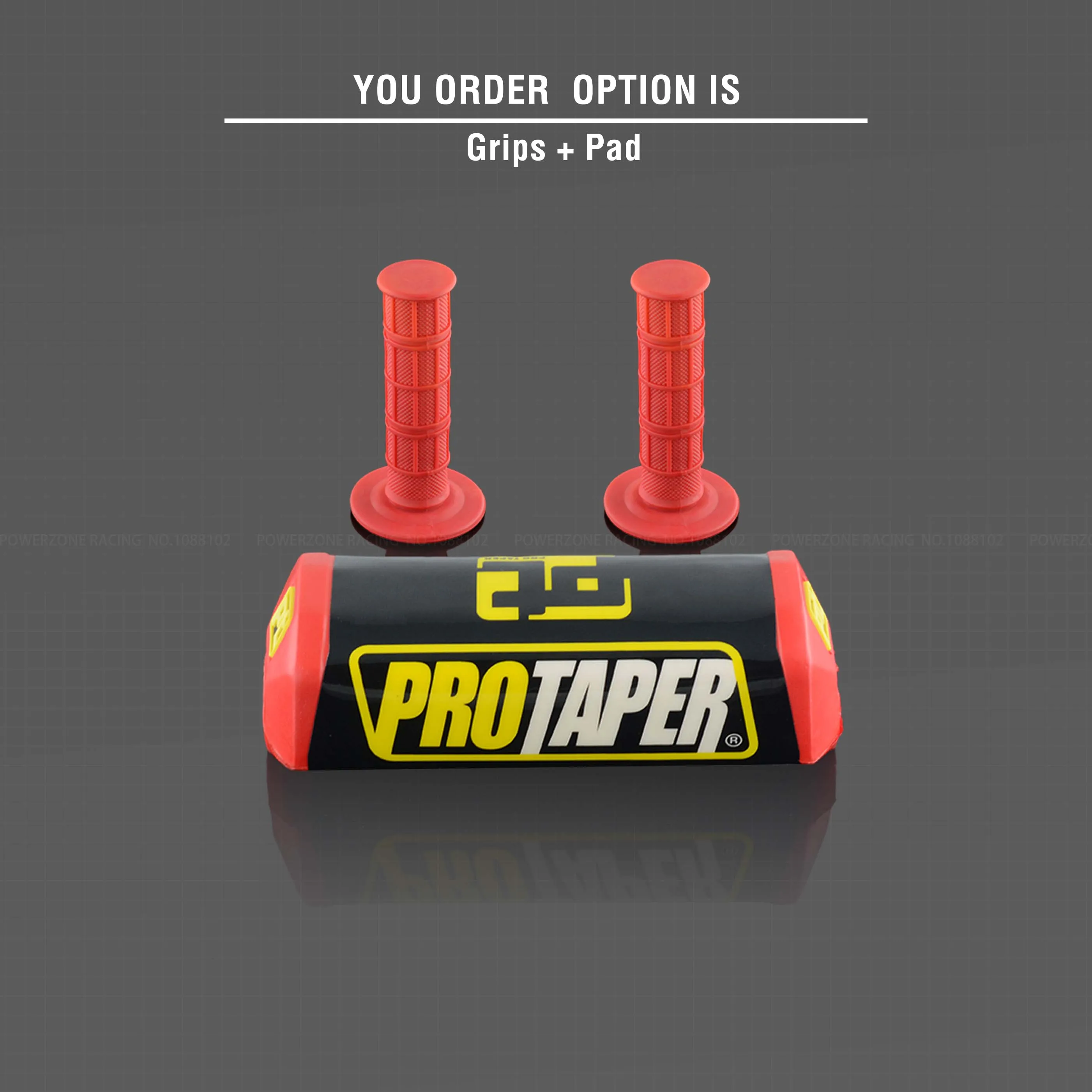 Red Pad Grip Руль для Pro Taper Pack Bar 1-1/" Классическая дверная ручка барные Колодки Ручки Pit Pro Racing Dirt Pit Bike мотоцикл с адаптер cnc - Цвет: Red Pad Grip