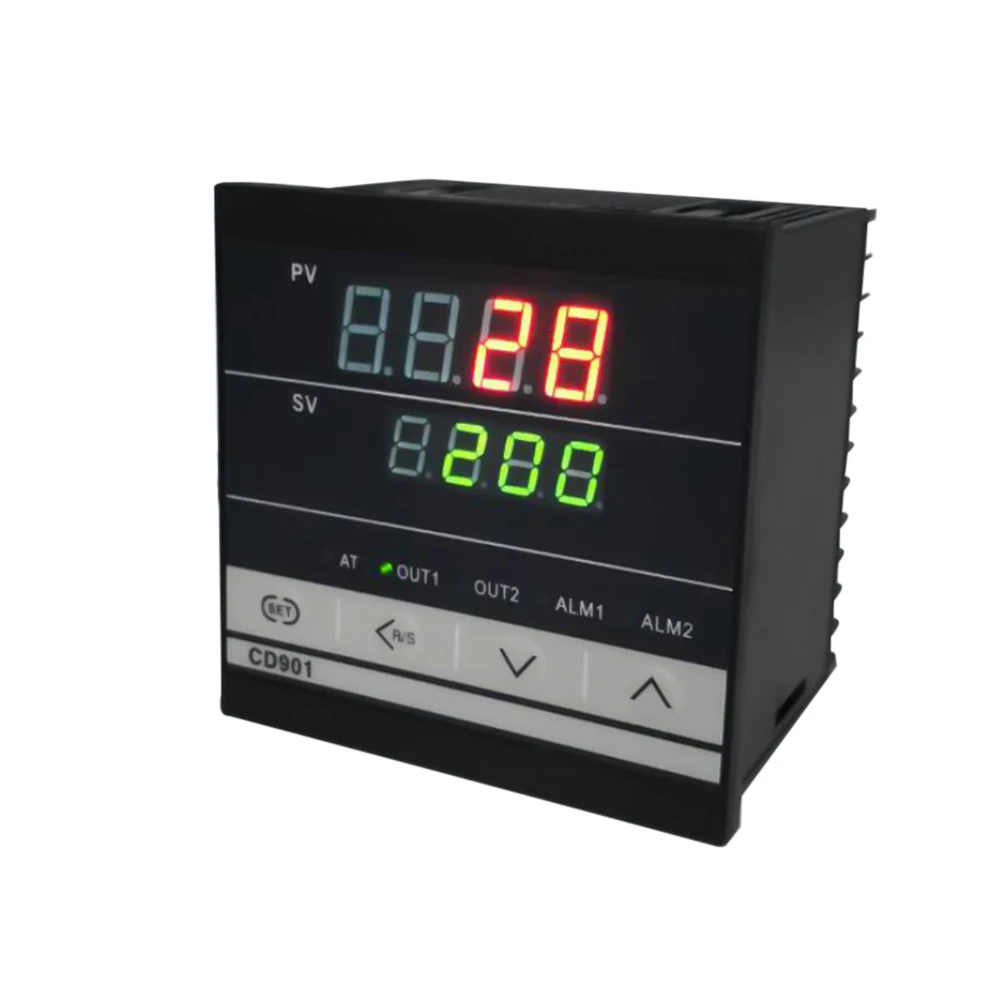 CD901 Профессиональный цифровой PID двойной контроллер температуры дисплея термометр метр открытый Терморегулятор с реле сигнализации