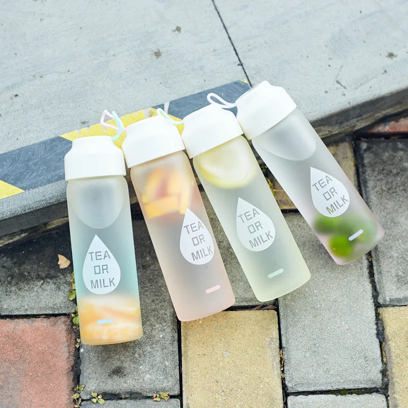 Glass Water Bottle  400 mlHydro Flask  Tea Bottle  Crystal   Cute Water Bottle  Brief  Juice Bottle  School Water Bottles