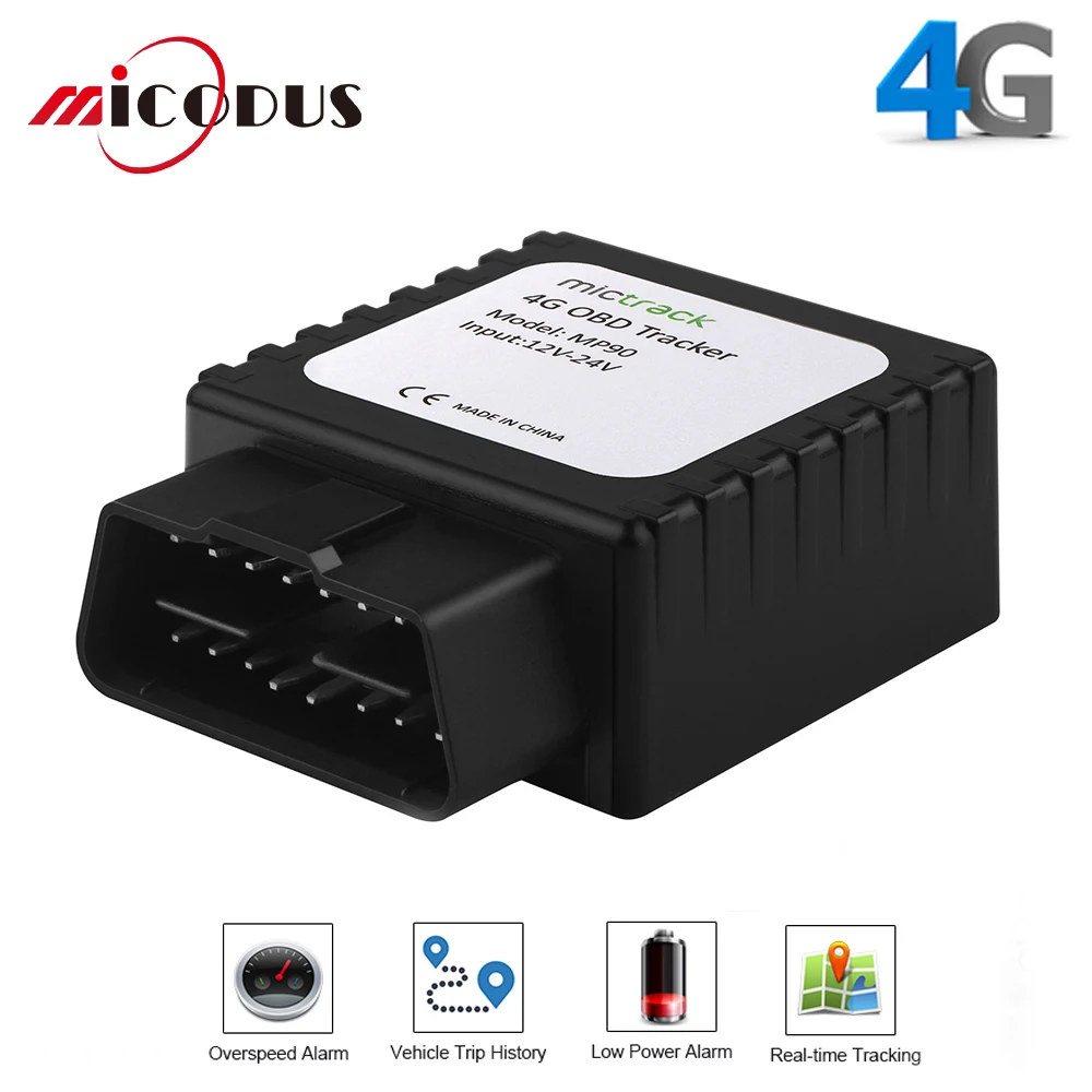 4G Car Tracker OBD 2 GPS Tracker MP90 Car Rastreador OBD Connector