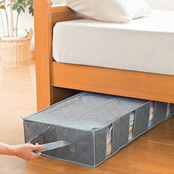 

Large Capacity Under Bed Storage Bag Shoes Box Duvet Clothes Container For Home
