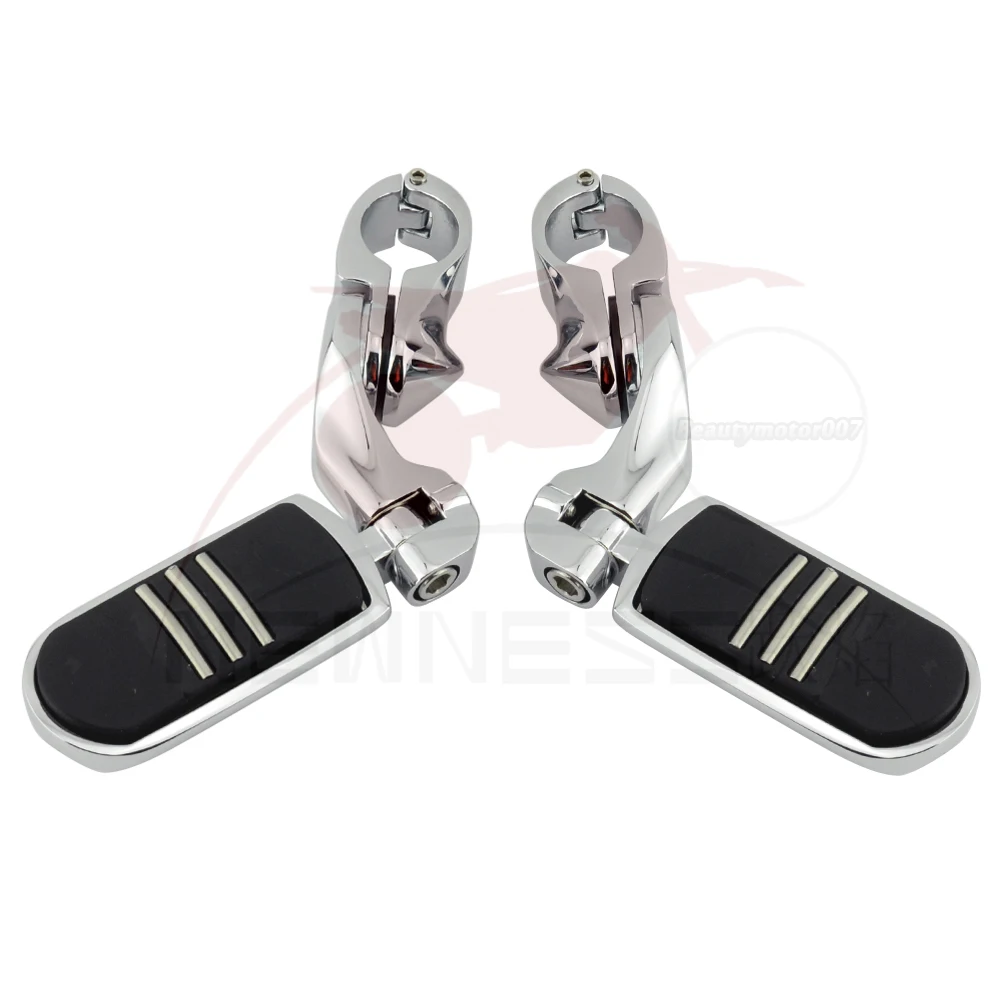 32mm1. 25 дюймов черный/хром защита двигателя мотоцикла шоссе Подножки резиновые для Harley-Davidson для Honda Для Kawasaki - Цвет: Chrome Streamline