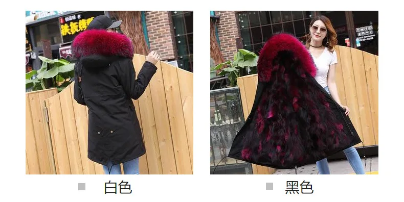 Currently Available Quality- Summer Street Cool Korean-style WOMEN'S Wear Mid-length Fur Clothing Wholesale Parka Customizab