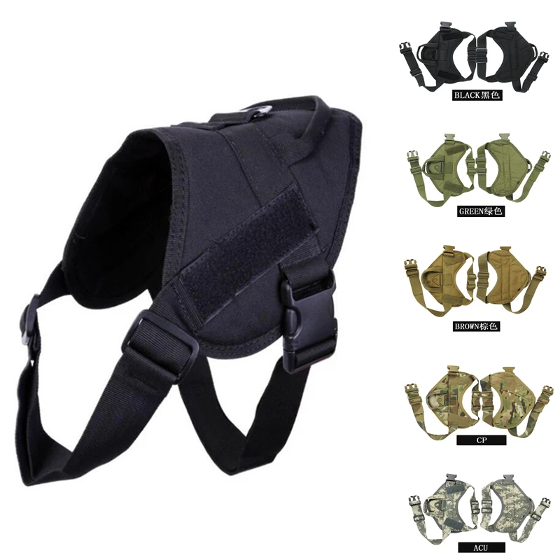 

Multicam Military Hunting Dog Service Dog Harness 1000D Nylon Tactical Dog Clothes Police Dog Vest Molle Vest