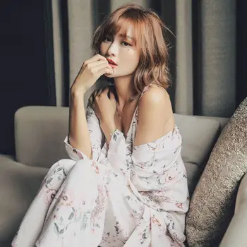 

Smmoloa 3 Piece Silk Cotton Robe Women Silk Pajamas Set satin pajama sets
