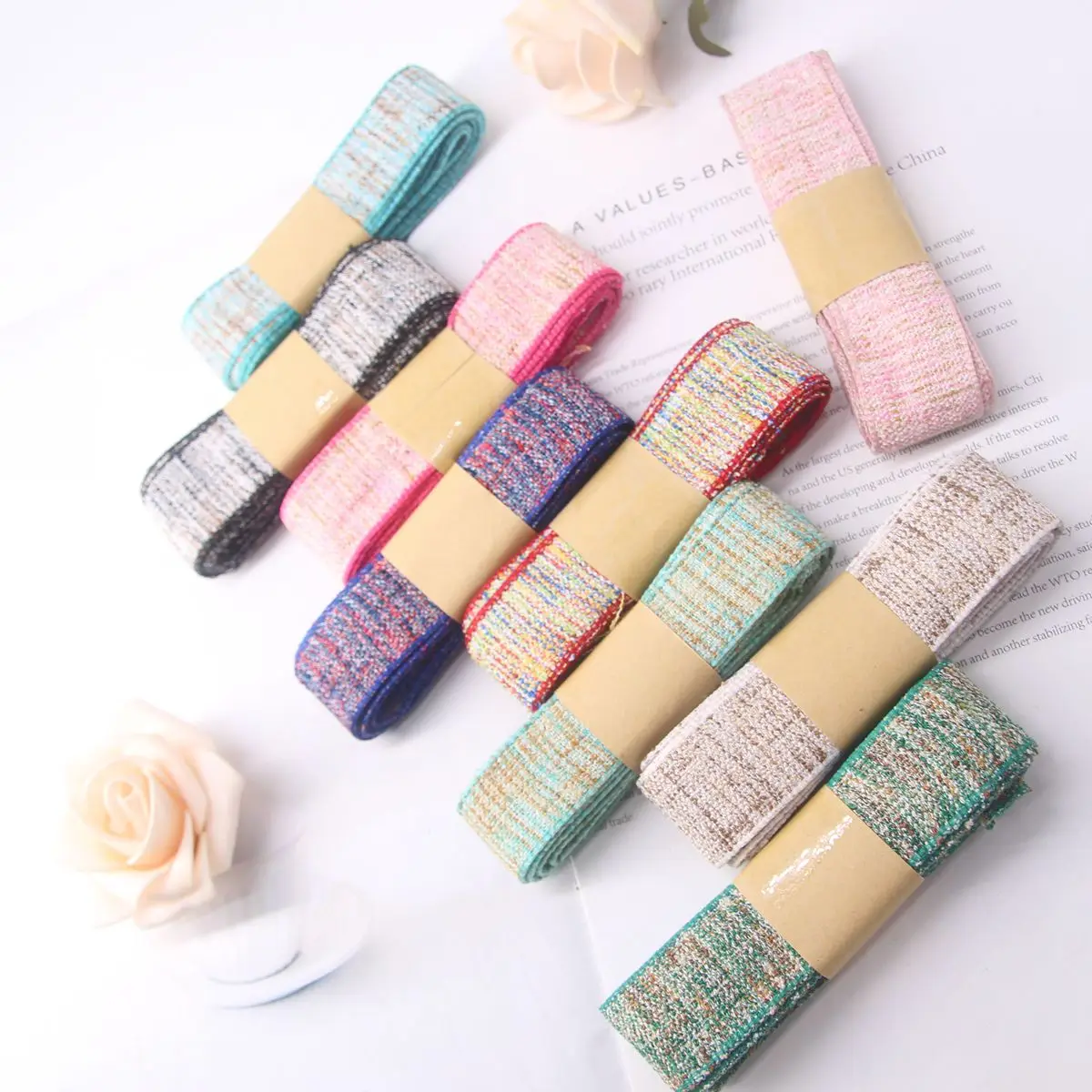 2.5cm Pattern Dress Tie Christmas Ribbon DIY Gift Wrapping Wedding Decoration Hair Accessories Bowknot Hand-Sewn Process 2.5cm Pattern Dress Tie Christmas Ribbon DIY Gift Wrapping Wedding Decoration Hair Accessories Bowknot Hand-Sewn Process