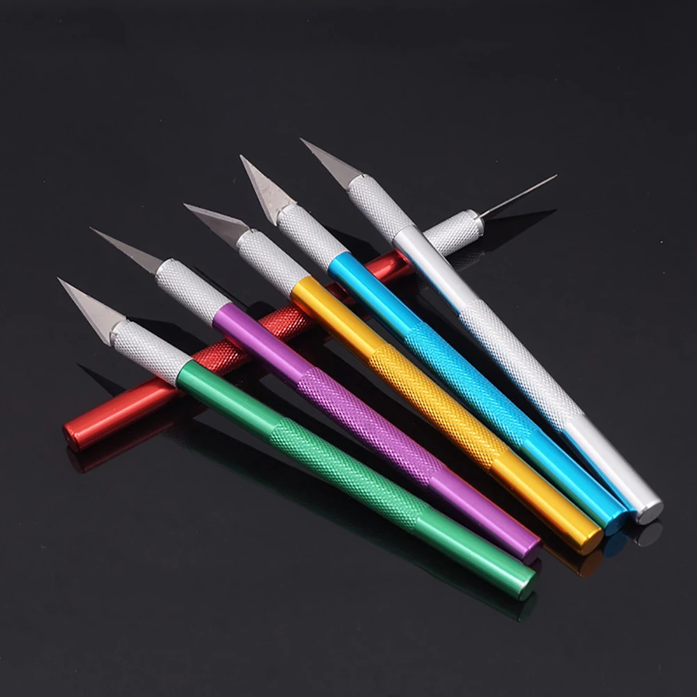 Metal Scalpel Knife Blades Non-slip Cutter Engraving Craft Knives Blades for Mobile Phone Laptop PCB Repair Hand Tools