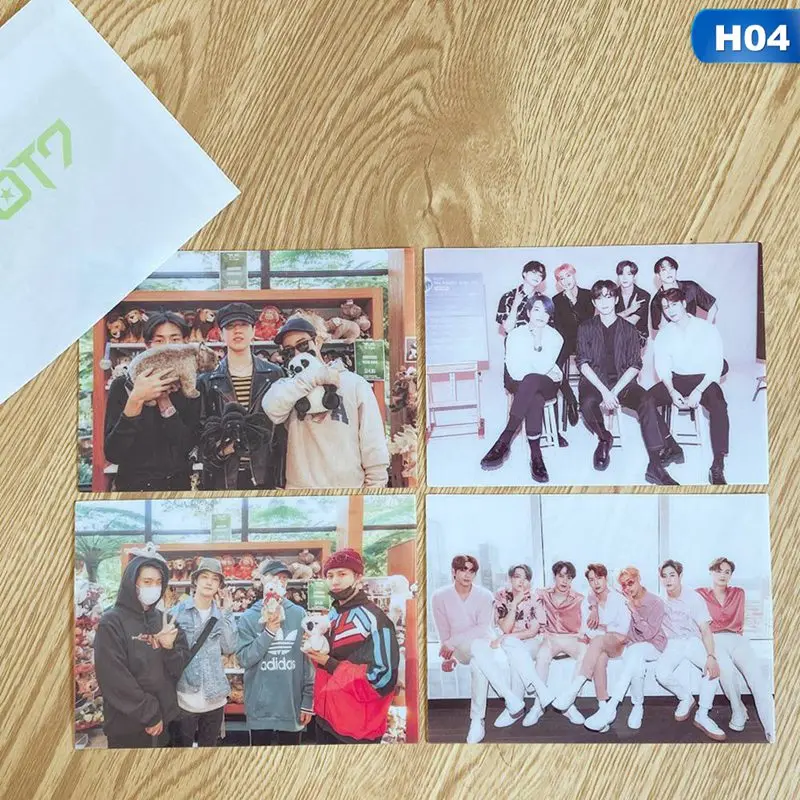 4 шт./лот BLACKPINK TWICE GOT7 IZONE SEVENTEEN ПВХ фото карта JIN JIMIN RM SUGA JUNKOOK J-HOPE фотоальбом открытка - Цвет: H04