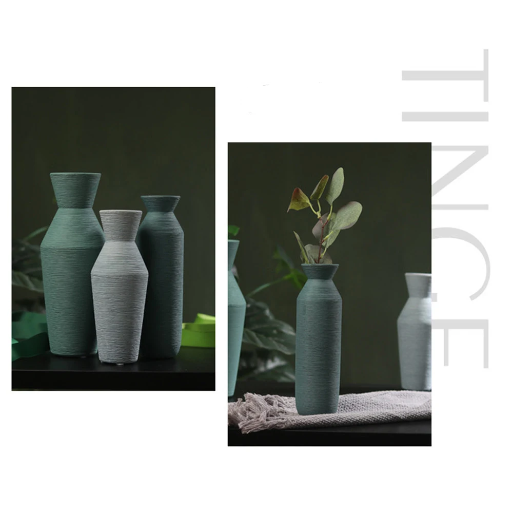 Скандинавская сушеная керамическая ваза для цветов, простые настольные художественные украшения, цветочные бутылки для гостиной, шикарный контейнер для компоновки растений