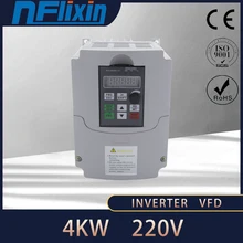 

VFD 4KW inverter 220V AC Frequency Inverter 1 phase input 3 phase 220 V output