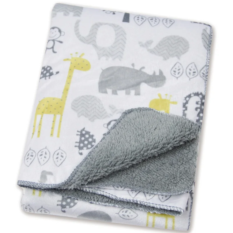 Подгузники из муслина, детское одеяло, мягкое постельное белье с рисунком, детское Пеленальное Одеяло для новорожденных, Фланелевое хлопковое детское постельное одеяло s - Цвет: PJ3707O