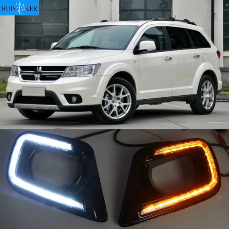 Для FIAT Freemont Dodge путешествие 2014-2016 светодиодный DRL Дневной светильник сигнальная