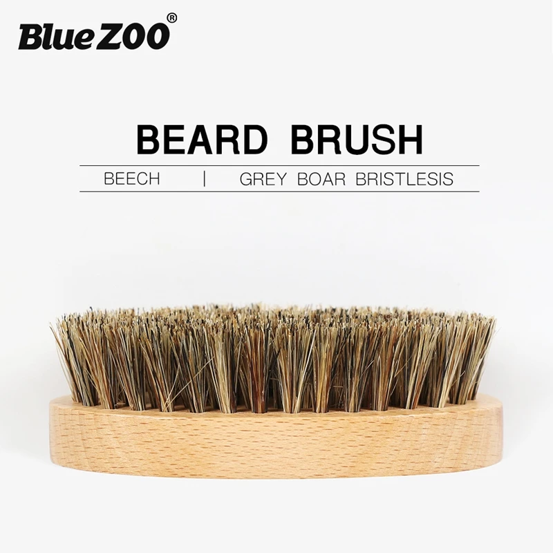 Bluezoo Мужская щетка для бороды кабана Щетина Щетка для бритья мужской уход за бородой