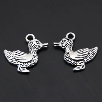 

30pcs Silver Color Little Duck Charms Quacker Animal Pendant Jewelry Making DIY Handmade Craft Accessories Wholesale A3415