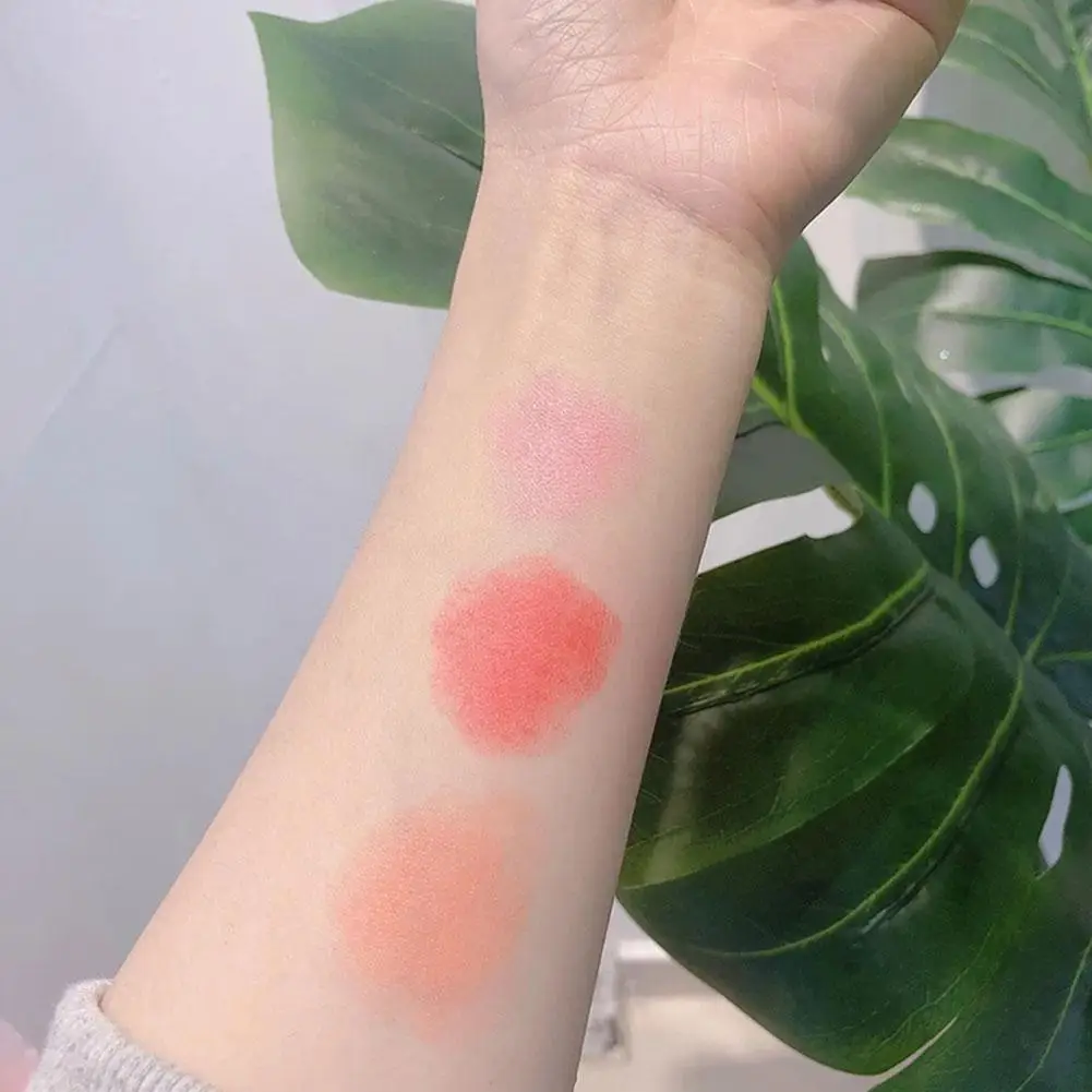 3 Colors Double-headed Blush With Brush Stick Face Moisturizing Brighten Powder Blusher Peach Orange Creamy Rouge Sticks Makeup blush stick