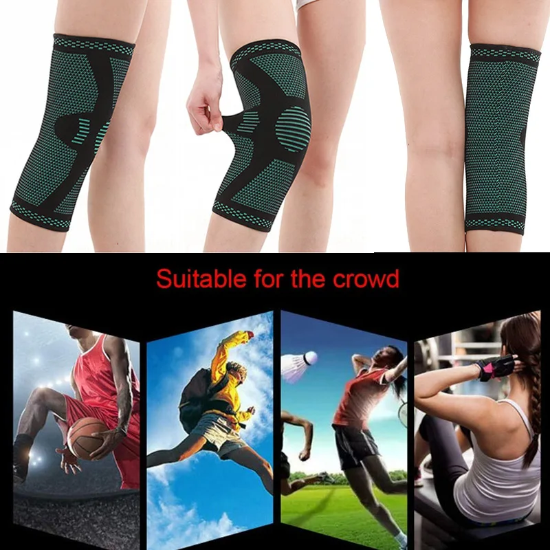 Knee Sleeve Alloy Climb Durable Booster Silicone Padded Joint Protection Sports Support Pad Fitness Black Knee Pad
