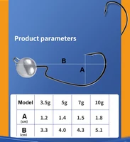 10Pcs/5Pcs Jig Crank Fishing Hooks 1.5g-14g Jigging Hook Round Ball Head Barbed Fishhook Pike Carp Fishing Tackles 2
