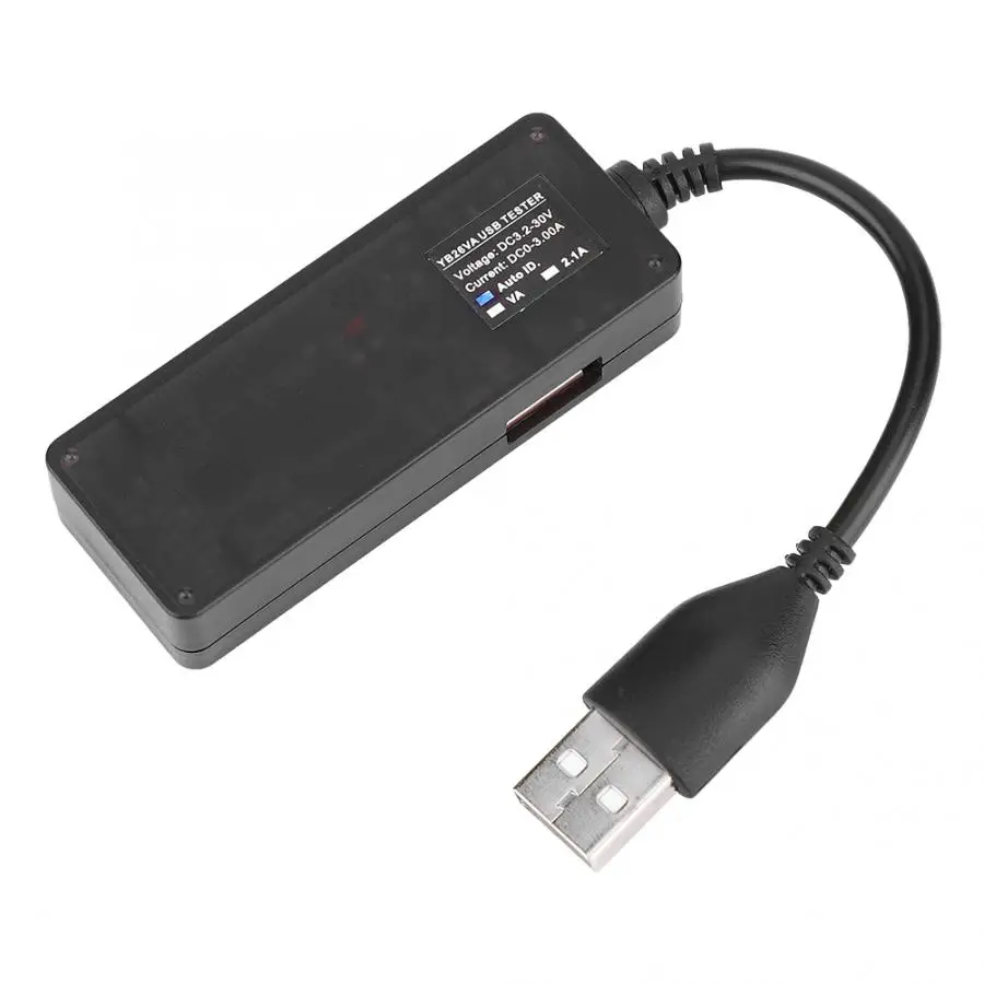 Usb-тестер YB26VA двойной Дисплей USB детектор вольтметр переменного тока Амперметр Напряжение измеритель тока, для батареи Ёмкость тестер