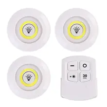 3 предмета в комплекте Батарея солнечных батареях удаленного Управление затемнения светодиодный под шкаф ночной Светильник